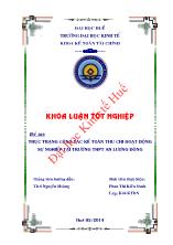 Đề tài Thực trạng công tác kế toán thu chi hoạt động sự nghiệp tại trường THPT An Lương Đông