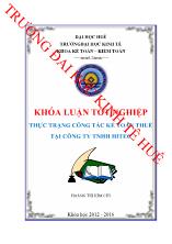 Đề tài Thực trạng công tác kế toán thu tại công ty TNHH Hitec