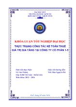 Đề tài Thực trạng công tác kế toán thuế giá trị gia tăng tại công ty cổ phần 1 - 5