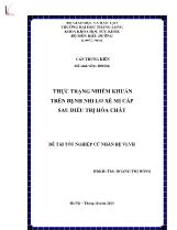 Đề tài Thực trạng nhiễm khuẩn trên bệnh nhi lơ xê mi cấp sau điều trị hóa chất