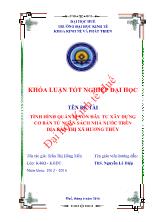 Đề tài Tình hình quản lí vốn đầu tư xây dựng cơ bản từ ngân sách nhà nước trên địa bàn thị xã Hương Thủy