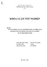 Đề tài Vốn lưu động và các giải pháp nâng cao hiệu quả sử dụng vốn lưu động tại công ty cổ phần xuất nhập khẩu Etop