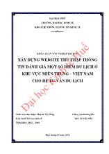 Đề tài Xây dựng website thu thập thông tin đánh giá một số điểm du lịch ở khu vực miền trung – Việt Nam cho hệ tư vấn du lịch