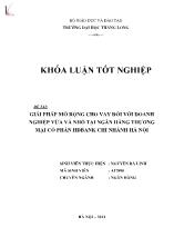 Giải pháp mở rộng cho vay đối với doanh nghiệp vừa và nhỏ tại ngân hàng thương mại cổ phần hdbank chi nhánh Hà Nội