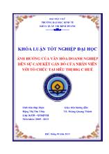 Khóa luận Ảnh hưởng của văn hóa doanh nghiệp đến sự cam kết gắn bó của nhân viên với tổ chức tại siêu thị big C Huế