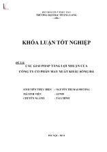 Khóa luận Các giải pháp tăng lợi nhuận của công ty cổ phần may xuất khẩu Sông Đà