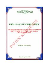 Khóa luận Cải thiện môi trường đầu tư nhằm phát triển khu vực kinh tế tư nhân trên địa bàn huyện Quảng Ninh