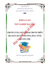 Khóa luận Chuỗi cung sản phẩm chuối trên địa bàn huyện hướng hóa tỉnh Quảng Trị