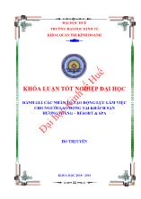 Khóa luận Đánh giá các nhân tố tạo động lực làm việc cho người lao động tại khách sạn Hương giang – Resort & Spa