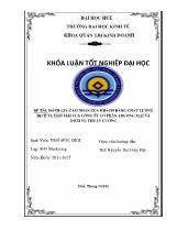 Khóa luận Đánh giá cảm nhận của khách hàng chất lượng dịch vụ hậu mãi của công ty cổ phần thương mại và dịch vụ Thuận Cường