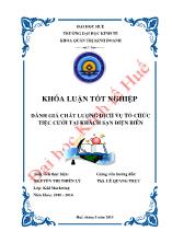 Khóa luận Đánh giá chất lượng dịch vụ tổ chức tiệc cưới tại khách sạn Điện Biên