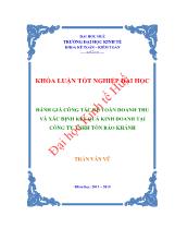 Khóa luận Đánh giá công tác kế toán doanh thu và xác định kết quả kinh doanh tại công ty TNHH tôn Bảo Khánh