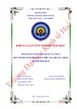 Khóa luận Đánh giá công tác quản lý thuế đối với hộ kinh doanh cá thể tại chi cục thuế thành phố Huế