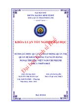 Khóa luận Đánh giá hiệu quả của hoạt động quản trị quan hệ khách hàng tại ngân hàng ngoại thương Việt Nam chi nhánh thừa thiên Huế