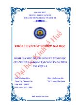 Khóa luận Đánh giá mức độ hài lòng về công việc của người lao động tại công ty cổ phần Tài việt 1 - 5