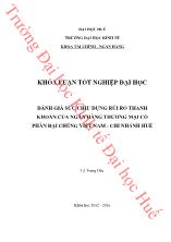 Khóa luận Đánh giá sức chịu đựng rủi ro thanh khoản của ngân hàng thương mại cổ phần đại chúng Việt Nam - Chi nhánh Huế