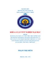 Khóa luận Đánh giá tác động của việc thực hiện chính sách bồi thường giải phóng mặt bằng đến đời sống và việc làm của người dân khi thực hiện dự án: nâng cấp, mở rộng đường Nguyễn Chí Thanh, huyện Quảng điền, tỉnh thừa thiên Huế