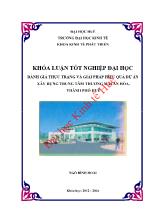 Khóa luận Đánh giá thực trạng và giải pháp hiệu quả dự án xây dựng trung tâm thương mại An hòa, thành phố Huế