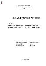 Khóa luận Đánh giá tình hình tài chính tại công ty cổ phần kỹ thuật công nghệ Thái Hưng