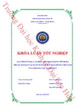 Khóa luận Giải pháp nâng cao hiệu quả hoạt động tín dụng trung dài hạn tại ngân hàng thương mại cổ phần đại chúng Việt Nam pvcombank chi nhánh Huế