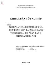 Khóa luận Giải pháp nâng cao hiệu quả huy động vốn tại ngân hàng thương mại cổ phần Bắc Á chi nhánh Hà Nội