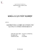 Khóa luận Giải pháp nâng cao hiệu quả sử dụng vốn tại công ty cổ phần omnisysrem vn