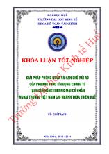 Khóa luận Giải pháp phòng ngừa và hạn chế rủi ro của phương thức thanh toán tín dụng chứng từ tại ngân hàng TMCP Ngoại Thương Việt Nam Chi Nhánh Huế