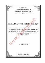 Khóa luận Giải pháp thu hút nguồn vốn oda đầu tư phát triển hạ tầng giao thông đường bộ tỉnh Quảng Bình