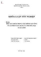 Khóa luận Hiệu quả hoạt động tài chính tại công ty cổ phần xây dựng và thương mại Tuấn Linh