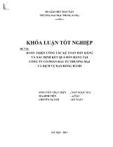 Khóa luận Hoàn thiện công tác kế toán bán hàng và xác định kết quả bán hàng tại công ty cổ phần đầu tư thương mại và dịch vụ bạn đồng hành