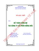 Khóa luận Kế toán công nợ tại công ty cổ phần Hồng Đức