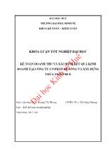 Khóa luận Kế toán doanh thu và xác định kết quả kinh doanh tại công ty cổ phần bê tông và xây dựng thừa thiên Huế