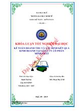 Khóa luận Kế toán doanh thu và xác định kết quả kinh doanh tại công ty cổ phần Minh Phát