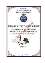 Khóa luận Kế toán doanh thu và xác định kết quả kinh doanh tại khách sạn Hương giang resort & spa