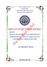 Khóa luận Kế toán doanh thu và xác định kết quả kinh doanh tại công ty TNHH sản xuất, thương mại và dịch vụ Duy Trí