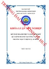 Khóa luận Kế toán doanh thu và xác định kết quả kinh doanh tại công ty TNHH thương mại và dịch vụ An Bình