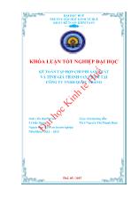 Khóa luận Kế toán tập hợp chi phi sản xuất và tính giá thành sản phẩm tại công ty TNHH Quốc Thắng