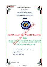 Khóa luận Kế toán tập hợp chi phí sản xuất và tính giá thành sản phẩm tại công ty cổ phần bê tông và xây dựng thừa thiên Huế