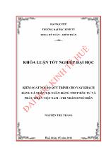 Khóa luận Kiểm soát nội bộ quy trình cho vay khách hàng cá nhân tại ngân hàng thương mại cổ phần đầu tư và phát triển Việt Nam - Chi nhánh Phủ Diễn