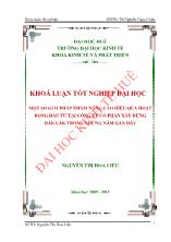 Khóa luận Một số giải pháp nhằm nâng cao hiệu quả hoạt động đầu tư tại công ty cổ phần xây dựng Đắk lắk trong những năm gần đây