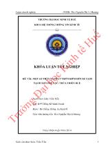 Khóa luận Một số nhân tố phát triển điểm đến du lịch tại huyện Phú lộc - Thừa Thiên Huế