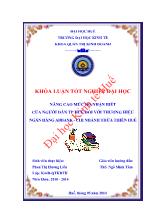 Khóa luận Nâng cao mức độ nhận biết của người dân tp Huế đối với thương hiệu ngân hàng Abbank - Chi nhánh thừa thiên Huế