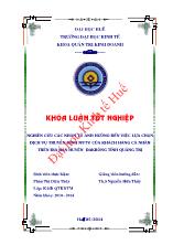 Khóa luận Nghiên cứu các nhân tố ảnh hưởng đến việc lựa chọn dịch vụ truyền hình mytv của khách hàng cá nhân trên địa bàn huyện Đakrông tỉnh Quảng Trị