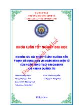 Khóa luận Nghiên cứu các nhân tố ảnh hưởng đến ý định sử dụng dịch vụ ngân hàng điện tử của ngân hàng TMCP Sacombank chi nhánh Quảng Trị