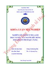 Khóa luận Nghiên cứu hành vi mua sắm trực tuyến của người tiêu dùng đối với sản phẩm quà tặng