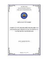 Khóa luận Nghiên cứu mức độ nhận biết thương hiệu của khách hàng đối với dịch vụ truyền hình mytv tại thị trường thành phố Huế