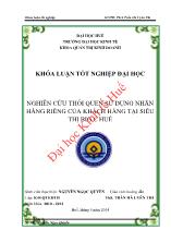 Khóa luận Nghiên cứu thói quen sử dụng nhãn hàng riêng của khách hàng tại siêu thị big C Huế