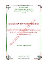 Khóa luận Nghiên cứu tình hình đầu tư xây dựng cơ bản ở huyện A lưới – Tỉnh thừa thiên Huế giai đoạn 2010 – 2012