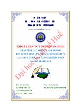 Khóa luận Phân tích các nhân tố ảnh hưởng đến quyết định lựa chọn sử dụng dịch vụ lưu trú của khách hàng tại khách sạn saigon morin Huế