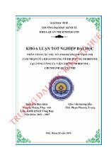 Khóa luận Phân tích các yếu tố ảnh hưởng đến giá trị cảm nhận của khách hàng về dịch vụ 3G mobifone tại tổng công ty viễn thông mobifone - Chi nhánh Quảng Trị